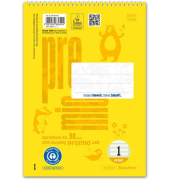 Notizblock 040741001 premio, Lineatur 1 | liniert / Lineatur 1, A5, 90g, gelb, 40 Blatt